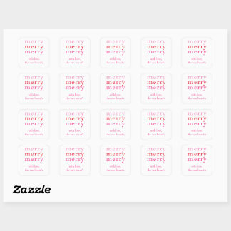 Joyeux Joyeux Joyeux cadeau de Noël Sticker étique