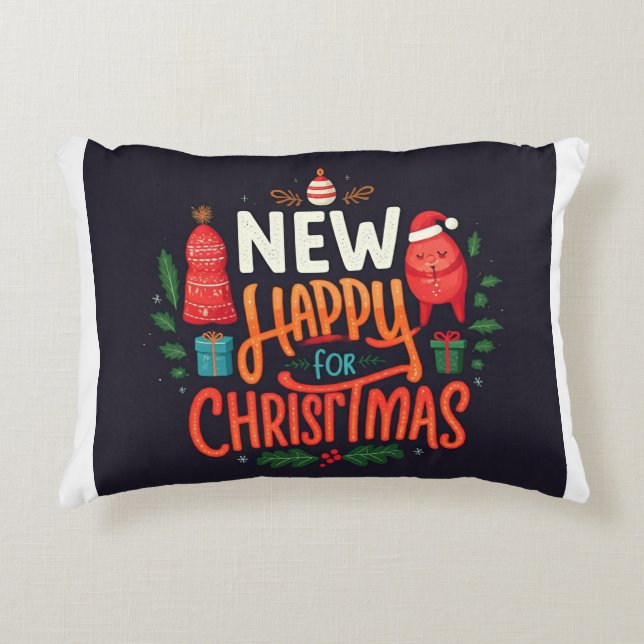 Joyeux "Joyeux Noël" Coussin : Festive Co (Devant)