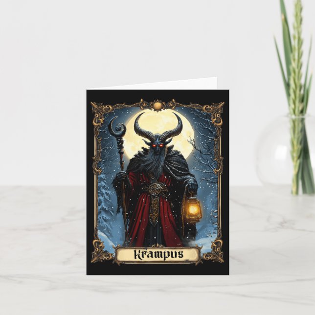 Joyeux Krampus Carte Tarot Noël Horreur de neige m (Devant)