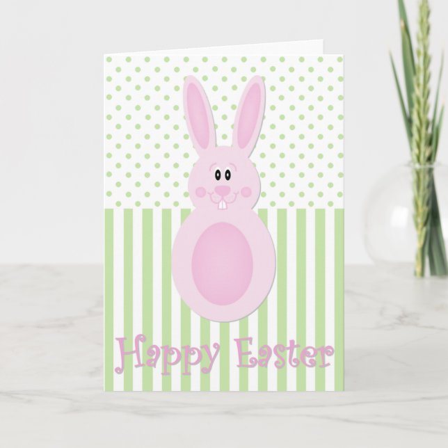 Joyeux lapin d'oeuf de Pâques Carte de Pâques (Devant)