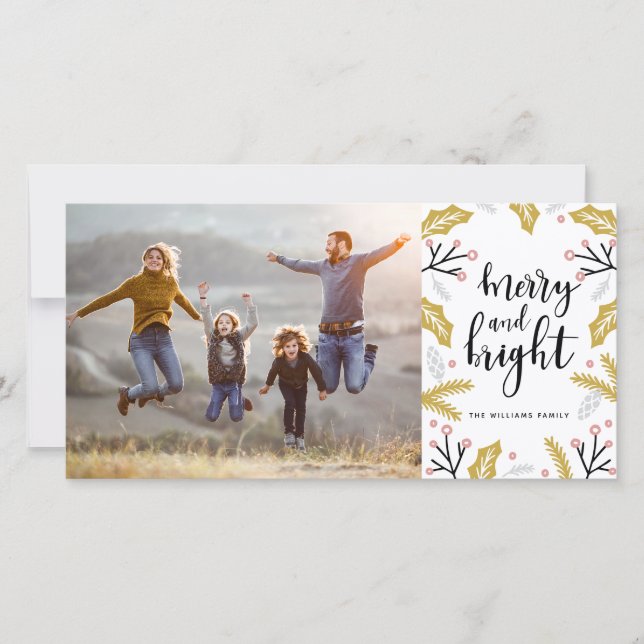 Joyeux & Lumineux | Carte de vacances photo (Devant)
