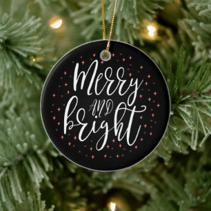Joyeux & Lumineux Ornement de Noël Moderne avec