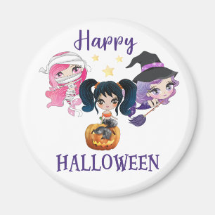 Joyeux magnet de Halloween Fille sirène effrayante
