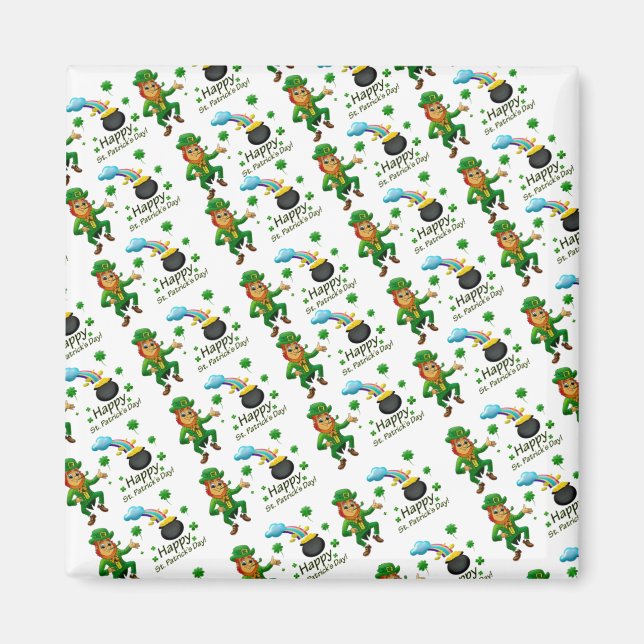 Joyeux Magnets de la Saint Patrick Leprechaun (Devant)