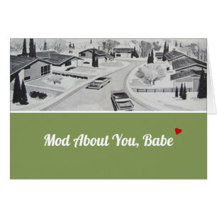 Joyeux Mari Anniversaire Mi-Siècle moderne