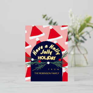 Joyeux message de vacances de Noël rose mignon