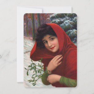 Joyeux Mistletoe Maiden Invitation