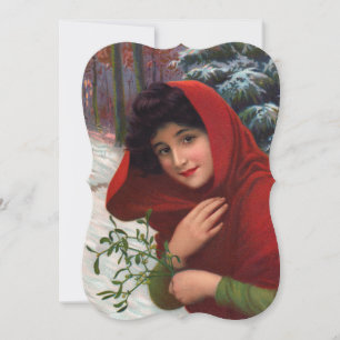 Joyeux Mistletoe Maiden Invitation
