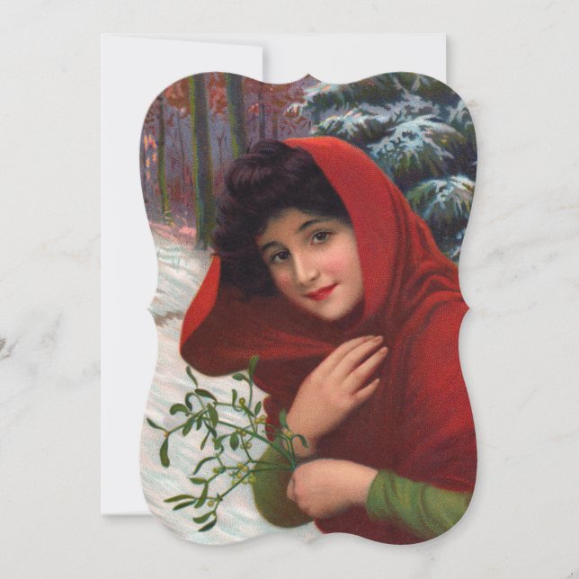 Joyeux Mistletoe Maiden Invitation (Devant)