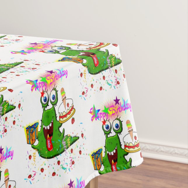 Joyeux Monster de nappes d'anniversaire (In Situ)