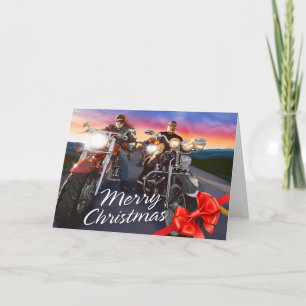 Joyeux motards de Noël 1 carte d'options