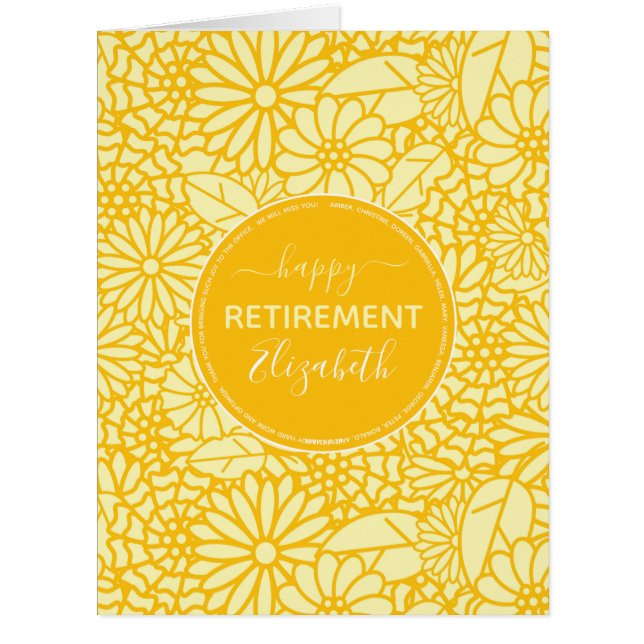 Joyeux motif de marguerite jaune retraite personna (Devant)