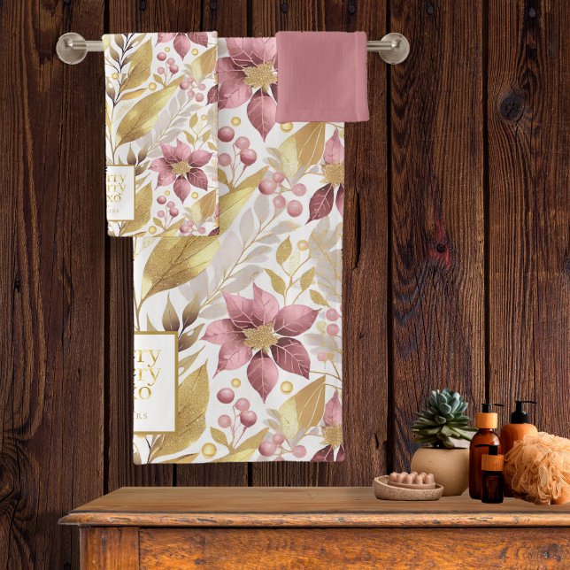 Joyeux Motif de Noël rose or #21 ID1009 (Créateur téléchargé)