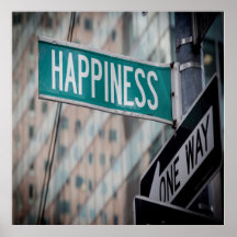 Joyeux Motivation Positive Mots Street Poster
