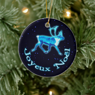 Joyeux Noё l - Blue Caribbean (Reindeer) Keramik Ornament