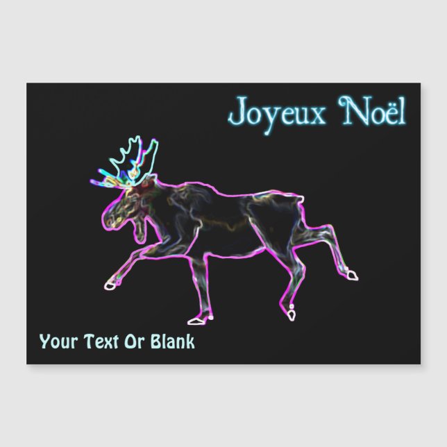 Joyeux Noё l - Electric Moose Magnetkarte (Vorderseite)