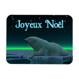 Joyeux Noё l - Ice Edge Polar Bear Magnet