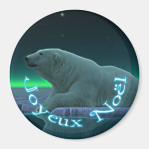 Joyeux Noё l - Ice Edge Polar Bear Magnet