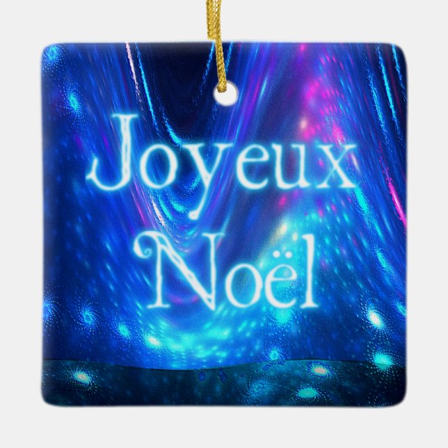 Joyeux Noё l - Qaanaq - Nordlichter Keramikornament (Vorderseite)