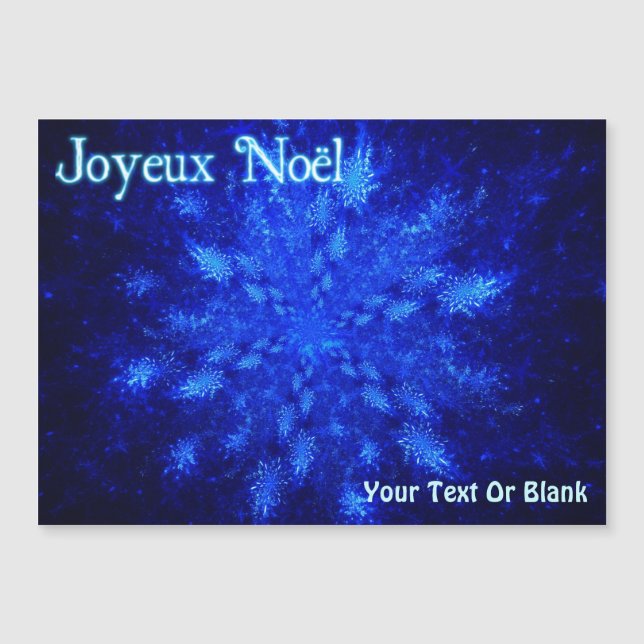 Joyeux Noё l - Snowburst Magnetkarte (Vorderseite)