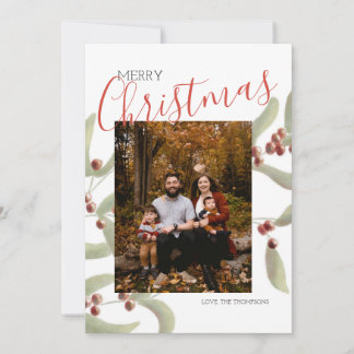 Joyeux Noël 1 Photo Carte de Noël à l'aquarelle