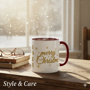 Joyeux Noël 20XX Ensemble de tasses de 11 Oz pour 