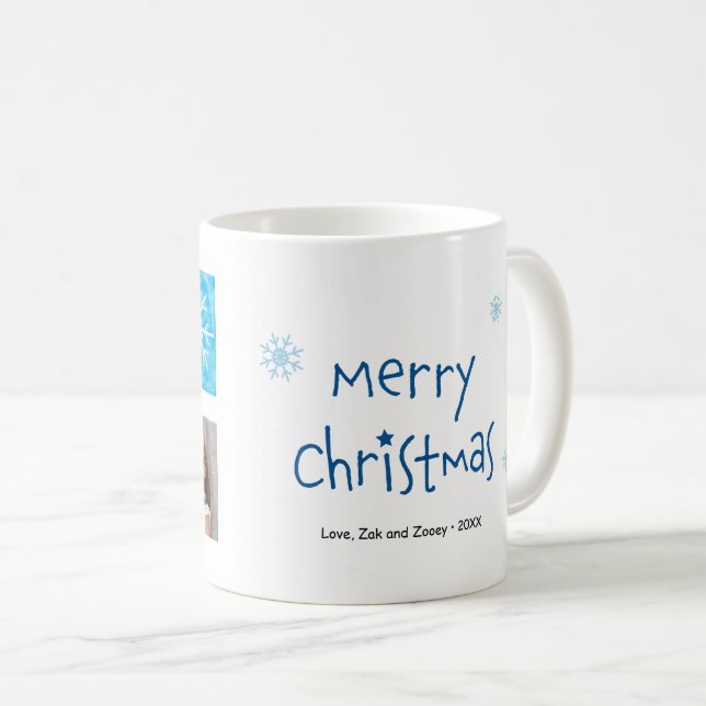 Joyeux Noël 2 Photo Custom Mug (Devant droit)