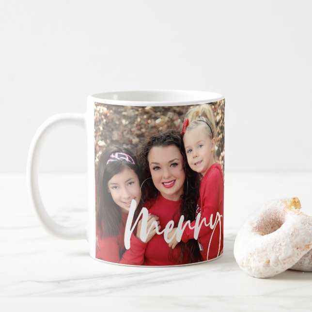 Joyeux Noël 2 Photo Holiday Mug (Avec donut)