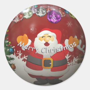 Joyeux Noël 3D affecter Père Noël Sticker
