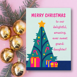 Joyeux Noël à la carte petite-fille