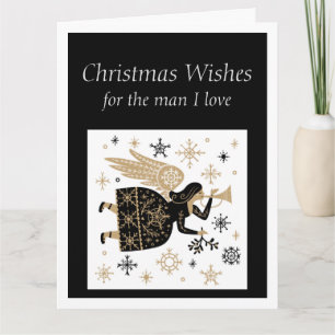 Joyeux Noël à l'homme que j'aime Carte d'ange spéc