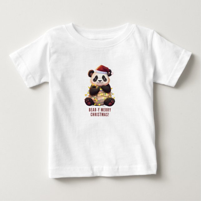 Joyeux Noël à l'ours ! T-shirt Panda Baby Joueur (Devant)