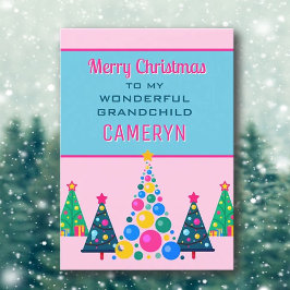 Joyeux Noël à Merveilleuse carte petit-enfant