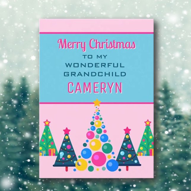 Joyeux Noël à Merveilleuse carte petit-enfant (Créateur téléchargé)