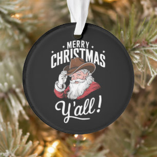 Joyeux Noël à tous Cow-Boy Country Santa Claus