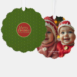 Joyeux Noël Ajouter Carte d'ornement papier photo