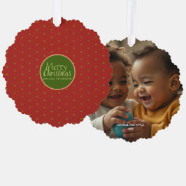 Joyeux Noël Ajouter Carte d'ornement papier photo