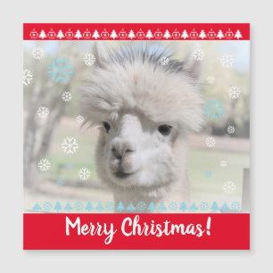 Joyeux Noël Alpaca carte magnétique