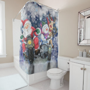 Joyeux Noël amis Funny Douche rideau