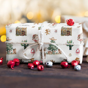 Joyeux Noël Amusant papier cadeau personnalisé w