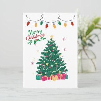Joyeux Noël Arbre Carte de vacances