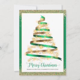 Joyeux Noël Arbre Entreprise Carte de logo Entrepr