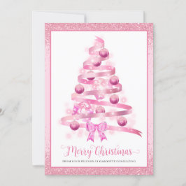 Joyeux Noël Arbre Entreprise Logo Carte de vacance