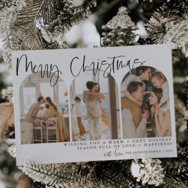 Joyeux Noël Arch moderne Cartes de fin de année ph (Créateur téléchargé)