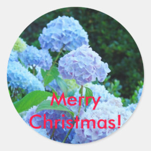 Joyeux Noël ! autocollants Blue Lavender Hydrangea