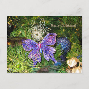 Joyeux Noël avec la carte postale pourpre de