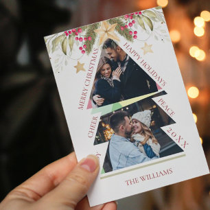 Joyeux Noël avec photo multiples Carte de vacances