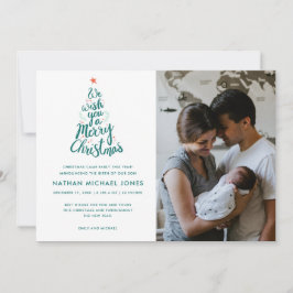 Joyeux Noël Baby Birth Photo Carte de vacances
