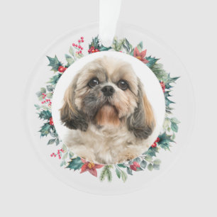 Joyeux Noël Baies Photo de chien personnalisé