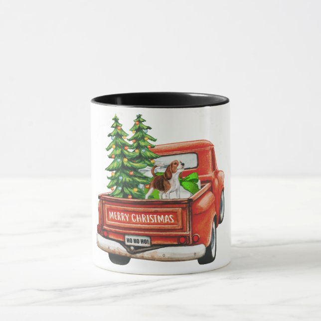 Joyeux Noël Beagle chien Mug (Centre)